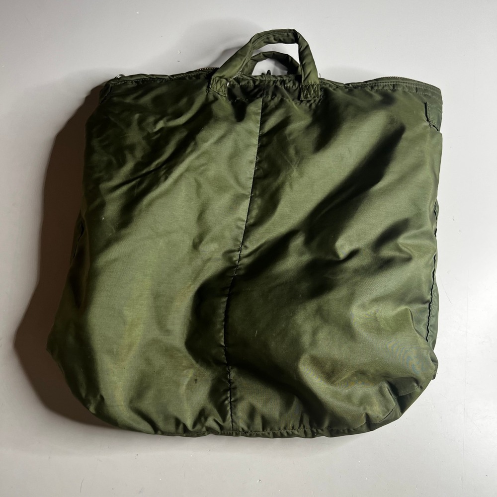 Vintage 1987 US Military Flyer's Helmet Bag S&S Garment Mfg Co Olive Drab Nylon